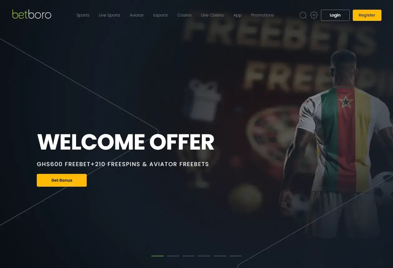 Betboro Ghana desktop betting site screenshot