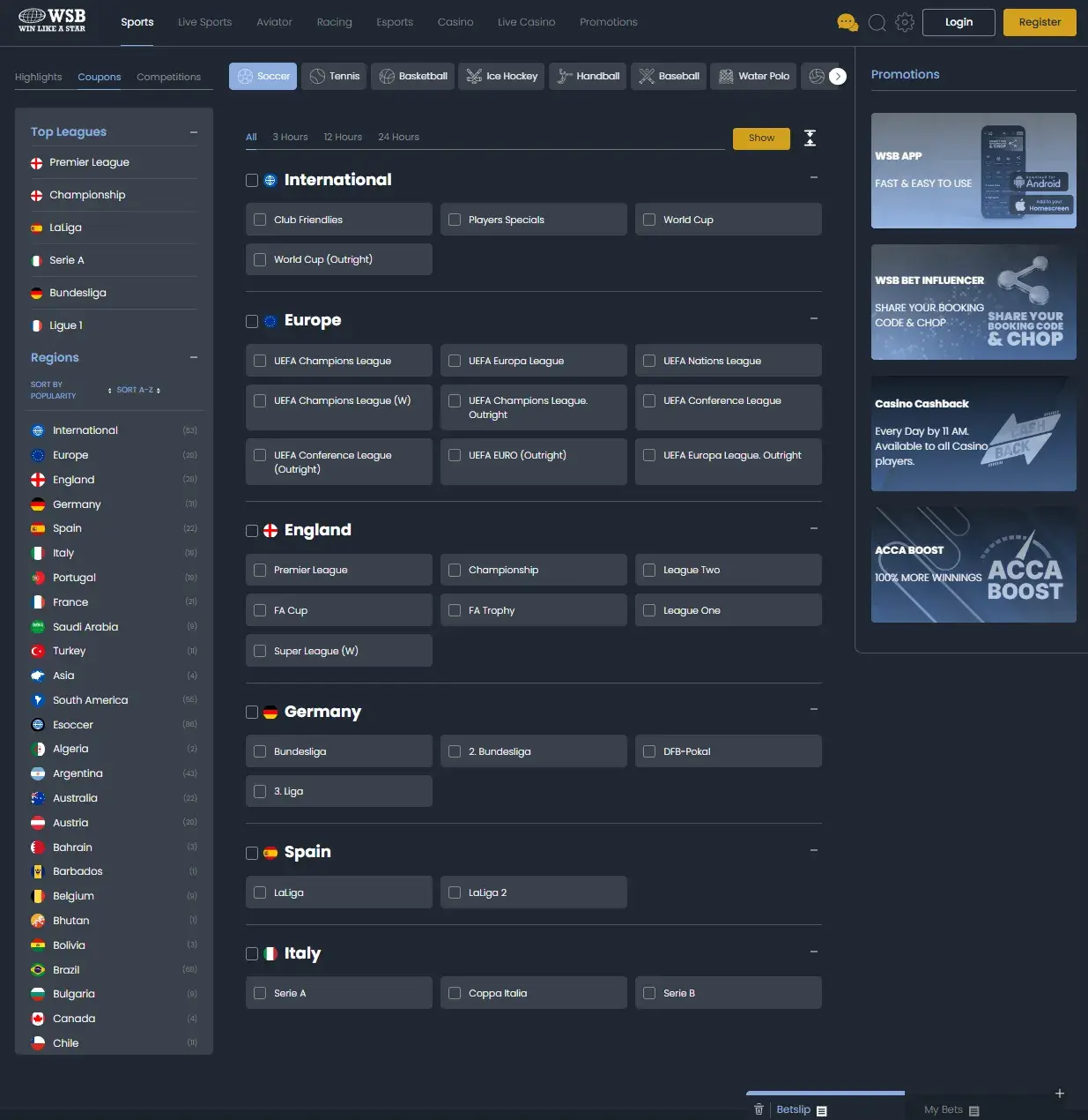WSB Ghana desktop betting site screenshot